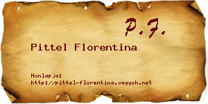 Pittel Florentina névjegykártya